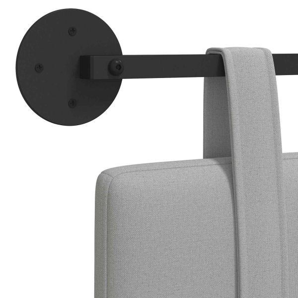 Висяща табла Едноцветен Облачно сиво 130 x 55 x 5 см текстил