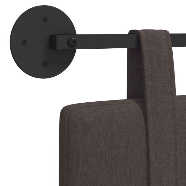 Висяща табла Едноцветен Тъмен кафяв 130 x 55 x 5 см текстил