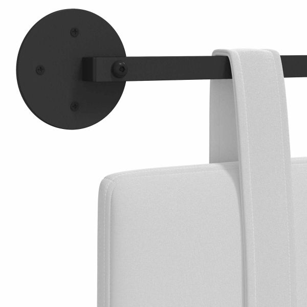 Висяща табла Монтиране на стена Бял 130 x 55 x 5 см текстил