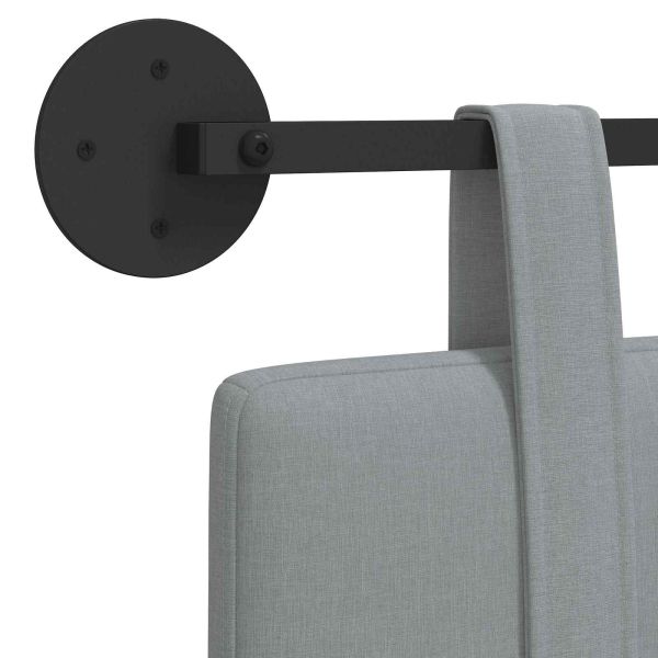 Висяща табла Едноцветен Светлосиво 150 x 55 x 5 см текстил