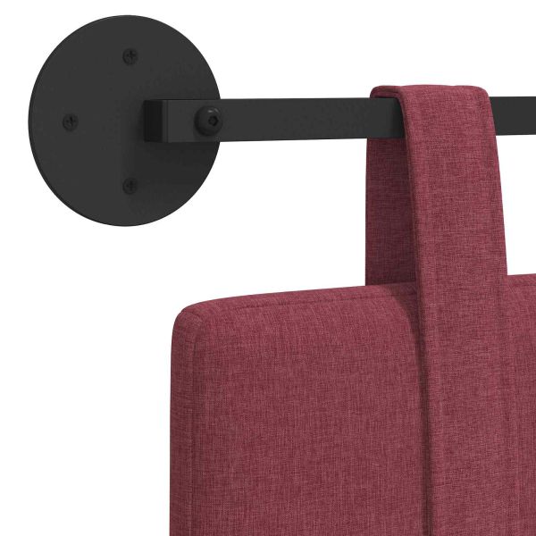 Висяща табла Едноцветен Виненочервен 150 x 55 x 5 см текстил