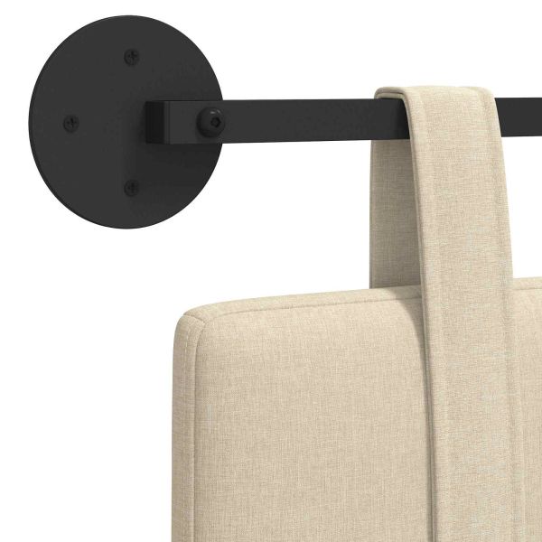 Висяща табла Монтиране на стена Крем 150 x 55 x 5 см текстил