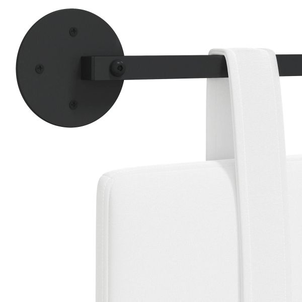 Висяща табла Монтиране на стена Бял 150 x 55 x 5 см текстил