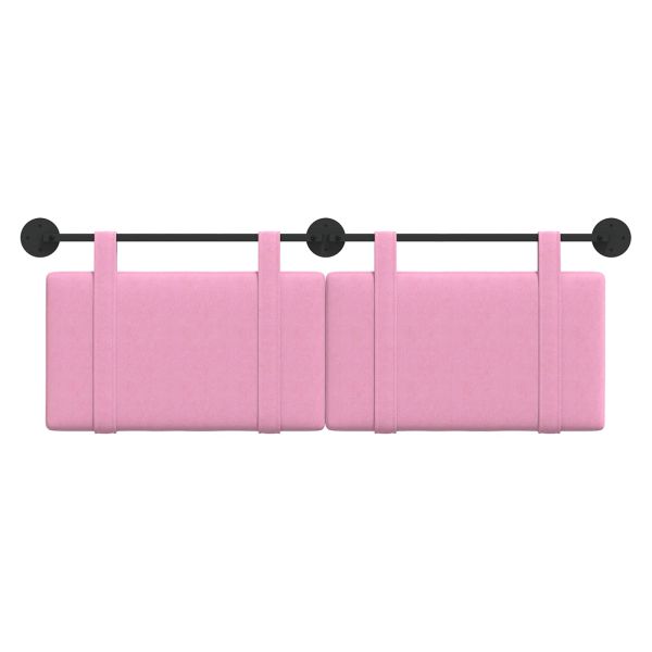 Висяща табла Монтиране на стена Розово 150 x 55 x 5 см текстил