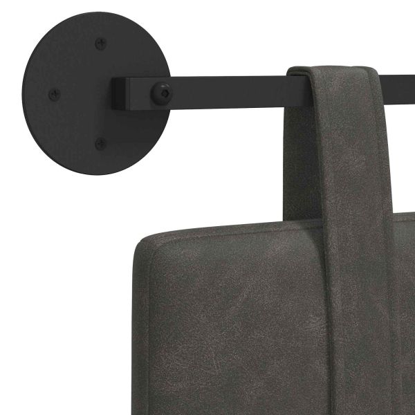 Висяща табла Едноцветен Черен 150 x 55 x 5 см Антично PU