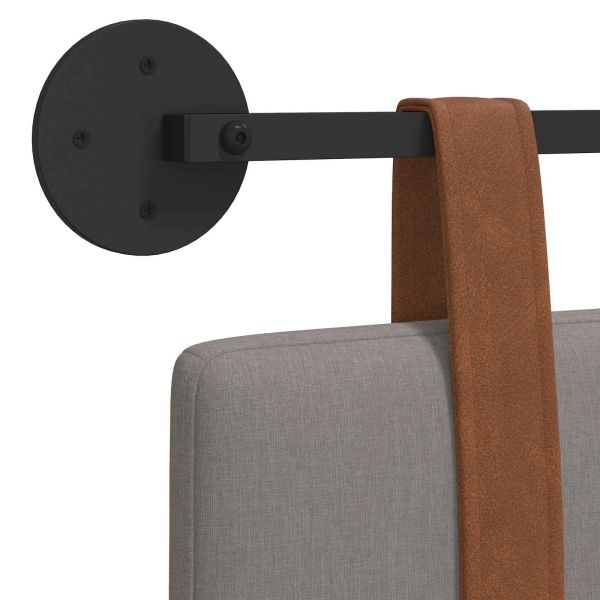 Висяща табла Едноцветен Таупе 170 x 55 x 5 см Антично PU