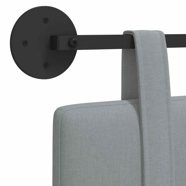 Висяща табла Едноцветен Светлосиво 190 x 55 x 5 см текстил