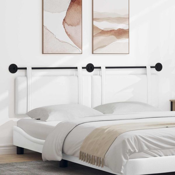 Висяща табла Монтиране на стена Бял 190 x 55 x 5 см текстил