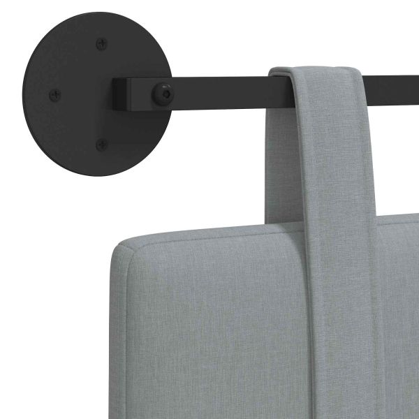 Висяща табла Едноцветен Светлосиво 210 x 55 x 5 см текстил