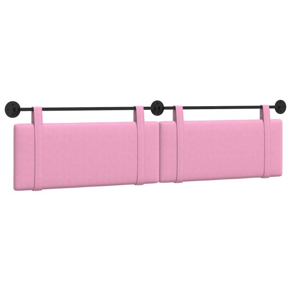 Висяща табла Монтиране на стена Розово 210 x 55 x 5 см текстил