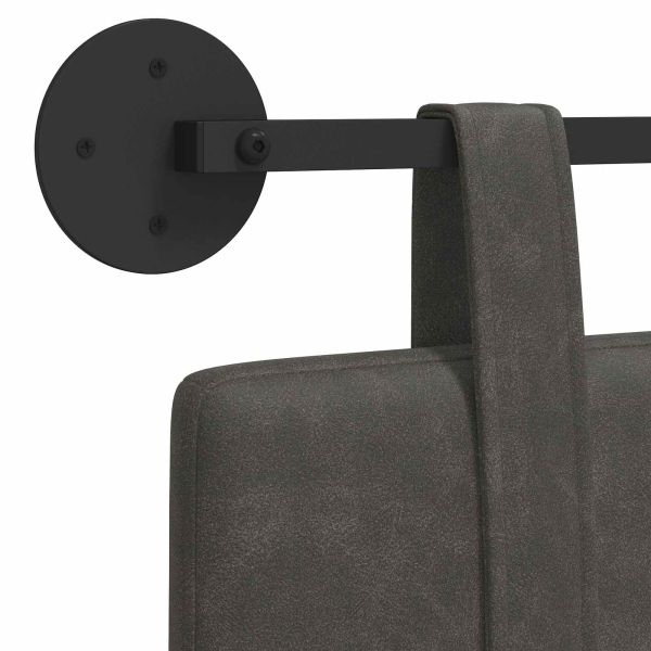 Висяща табла Едноцветен Черен 210 x 55 x 5 см Антично PU