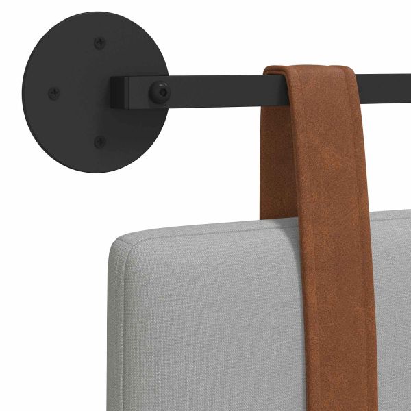 Висяща табла Едноцветен Облачно сиво 210 x 55 x 5 см Антично PU