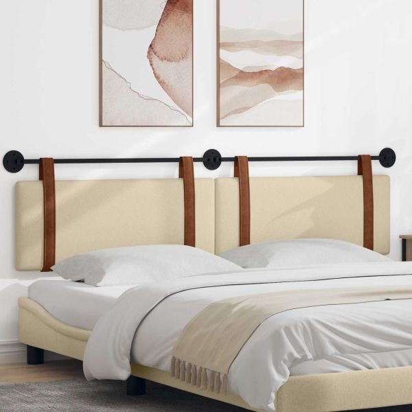 Висяща табла Монтиране на стена Крем 210 x 55 x 5 см Антично PU