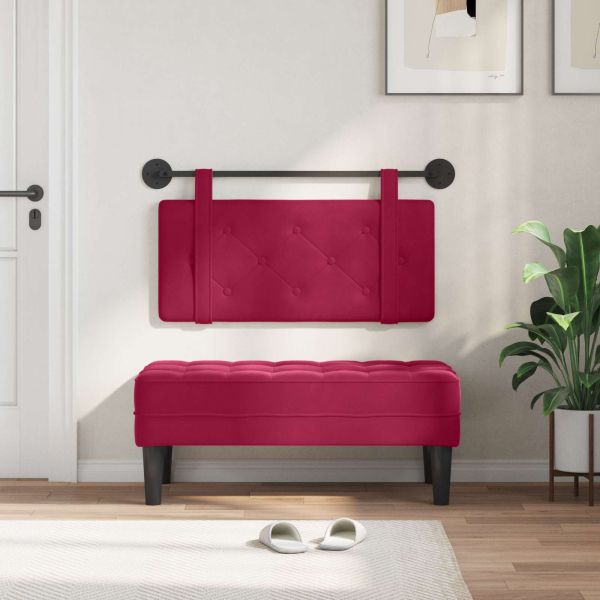 Висяща табла Виненочервен 90 x 55 x 5 см Кадифе