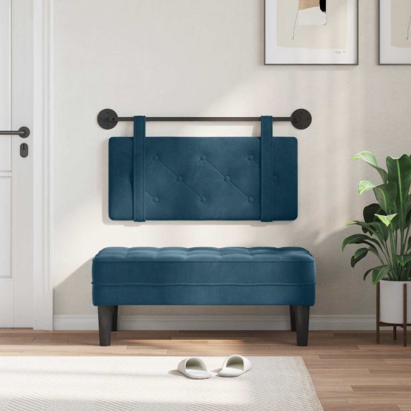 Висяща табла Монтиране на стена Синьо 90 x 55 x 5 см Кадифе