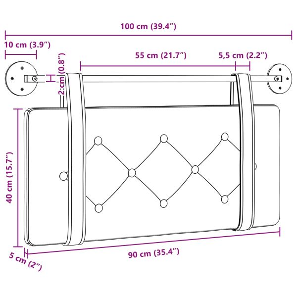 Висяща табла Монтиране на стена Жълто 100 x 55 x 5 см Кадифе