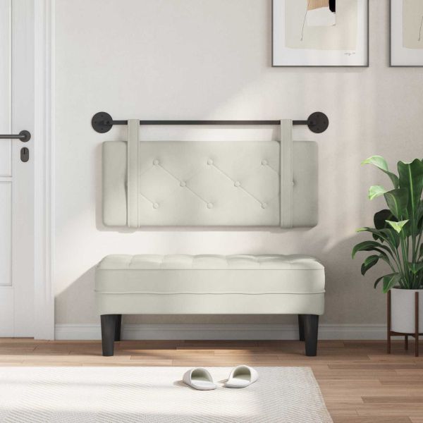 Висяща табла Монтиране на стена Крем 110 x 55 x 5 см Кадифе