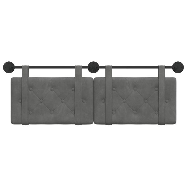 Висяща табла Тъмен сив 130 x 55 x 5 см Кадифе