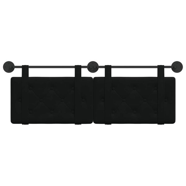 Висяща табла Монтиране на стена Черен 130 x 55 x 5 см Кадифе