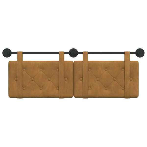 Висяща табла Монтиране на стена Кафяво 150 x 55 x 5 см Кадифе