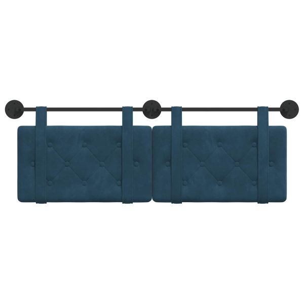 Висяща табла Монтиране на стена Синьо 150 x 55 x 5 см Кадифе