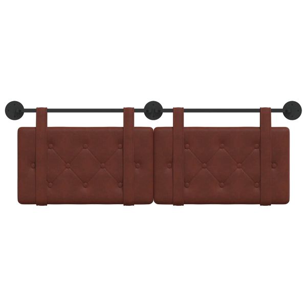 Висяща табла Лъскаво кафяво 150 x 55 x 5 см Антично PU