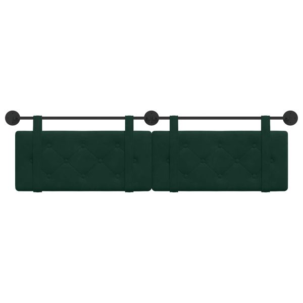 Висяща табла Тъмен зелен 170 x 55 x 5 см Кадифе
