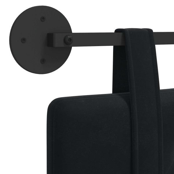Висяща табла Монтиране на стена Черен 170 x 55 x 5 см Кадифе
