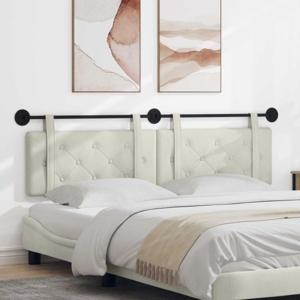 Висяща табла Монтиране на стена Крем 170 x 55 x 5 см Кадифе