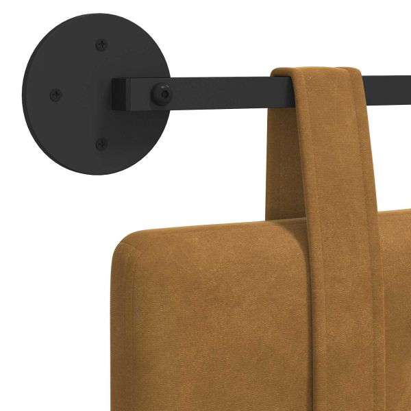 Висяща табла Монтиране на стена Кафяво 190 x 55 x 5 см Кадифе