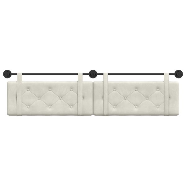 Висяща табла Монтиране на стена Крем 210 x 55 x 5 см Кадифе