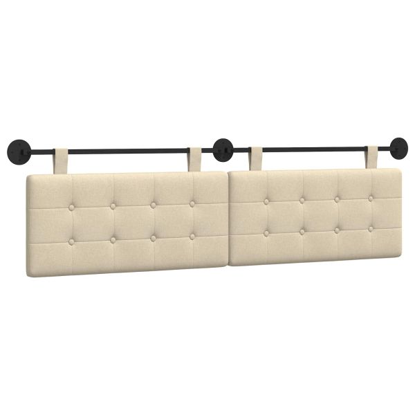 Висяща табла Монтиране на стена Крем 190 x 55 x 5 см текстил