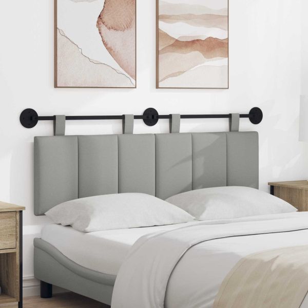 Висяща табла На райета Облачно сиво 150 x 55 x 5 см текстил