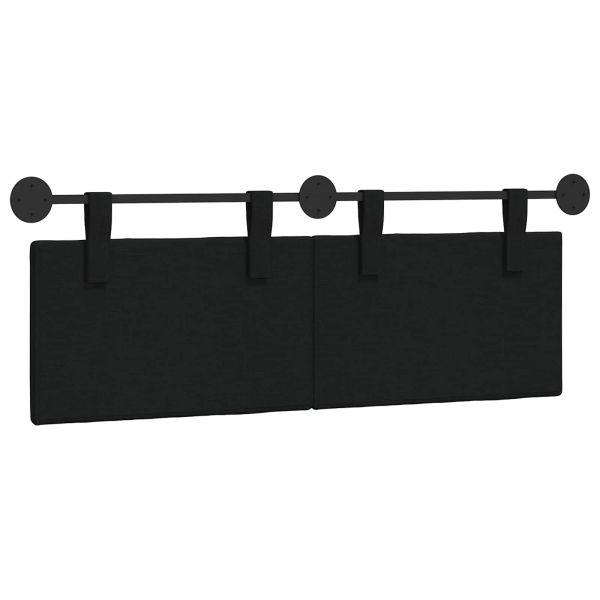 Висяща табла Монтиране на стена Черен 150 x 55 x 5 см текстил