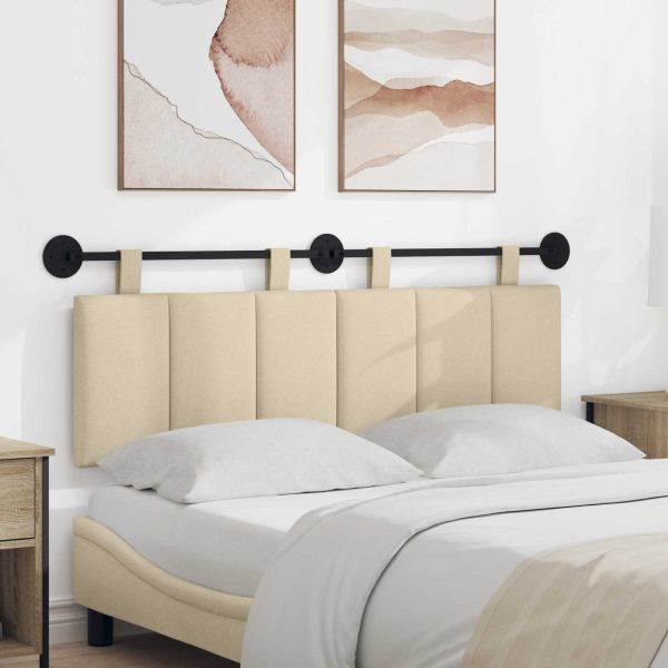 Висяща табла Монтиране на стена Крем 150 x 55 x 5 см текстил