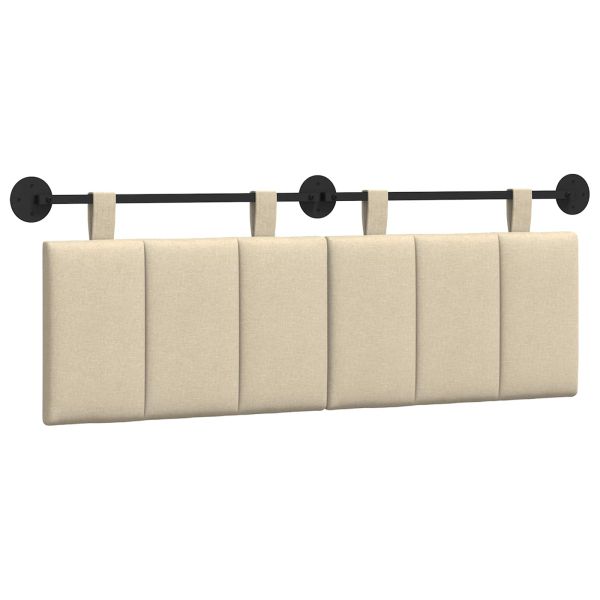 Висяща табла Монтиране на стена Крем 150 x 55 x 5 см текстил