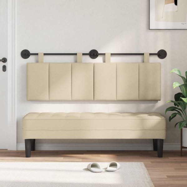 Висяща табла Монтиране на стена Крем 150 x 55 x 5 см текстил