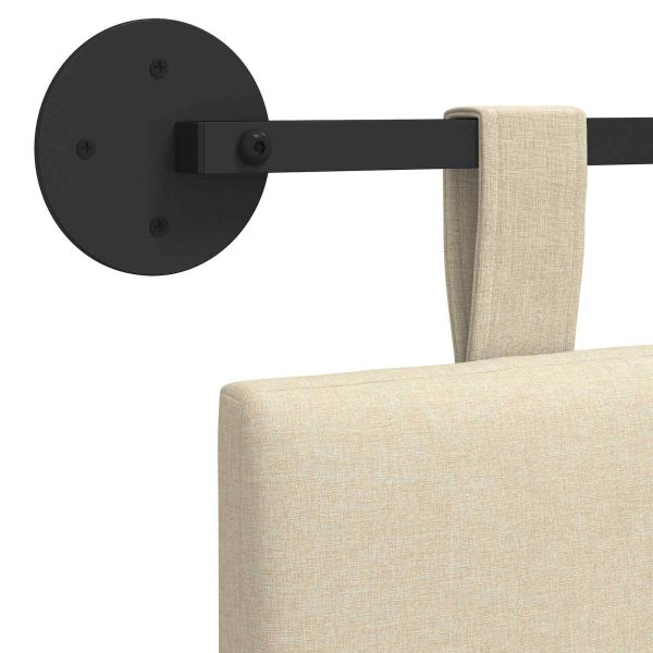 Висяща табла Монтиране на стена Крем 150 x 55 x 5 см текстил