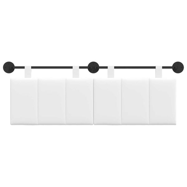 Висяща табла Монтиране на стена Бял 150 x 55 x 5 см текстил