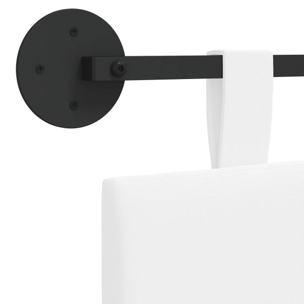 Висяща табла Монтиране на стена Бял 150 x 55 x 5 см текстил