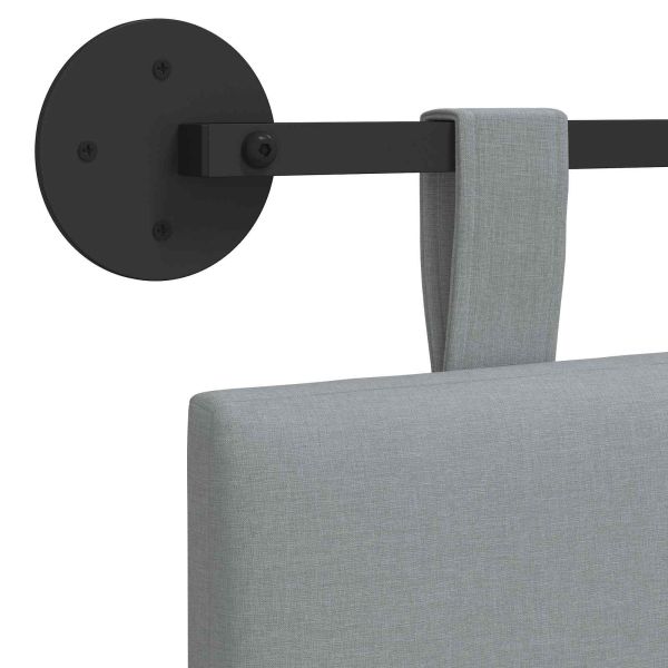 Висяща табла На райета Светлосиво 210 x 55 x 5 см текстил