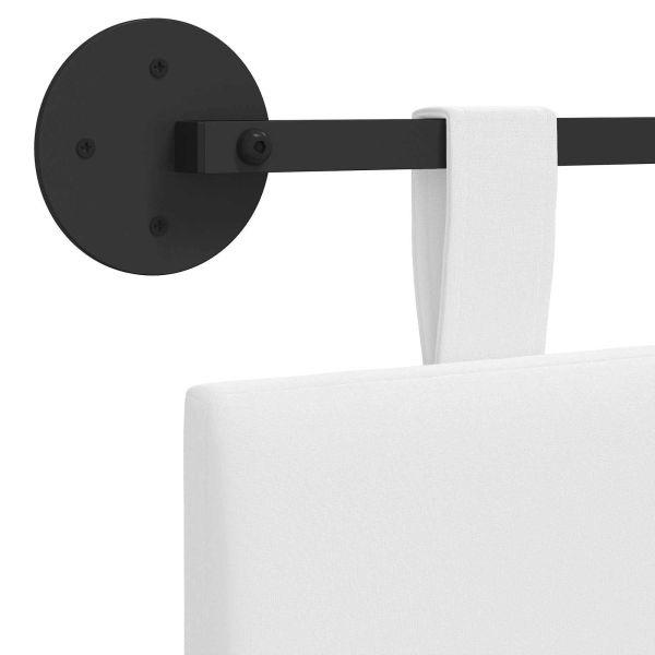 Висяща табла Монтиране на стена Бял 210 x 55 x 5 см текстил