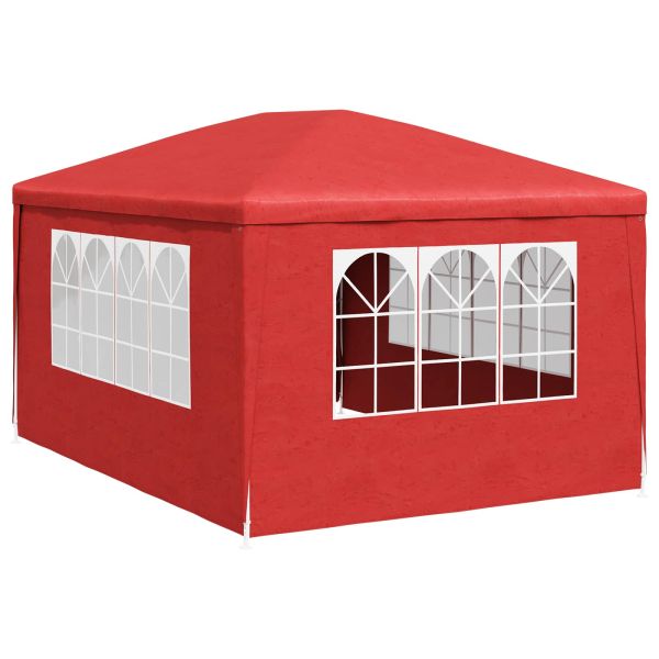 Парти палатка с стена Червено 400 x 300 x 255 см