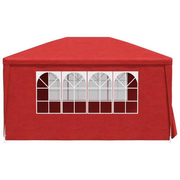 Парти палатка с стена Червено 400 x 300 x 255 см