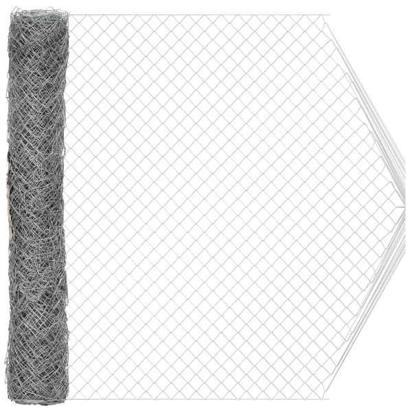 Оградa от мрежа Поцинкована 2 x 10 m Стъкло