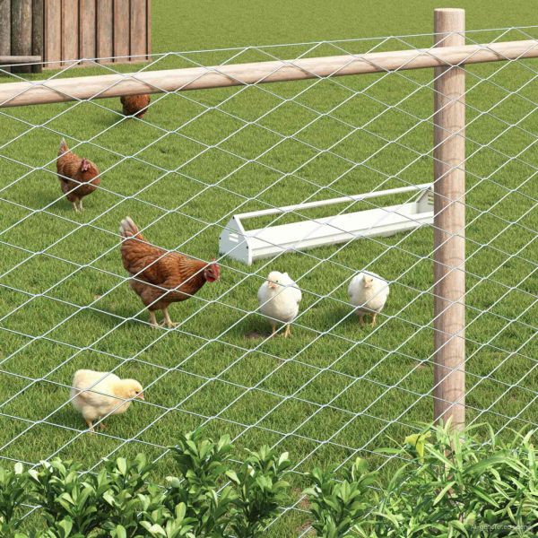 Оградa от мрежа Поцинкована 2 x 20 m Стъкло