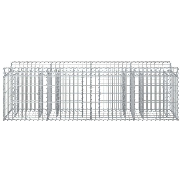 Габиона повдигнато легло Сребрист 200 x 50 x 60 cm