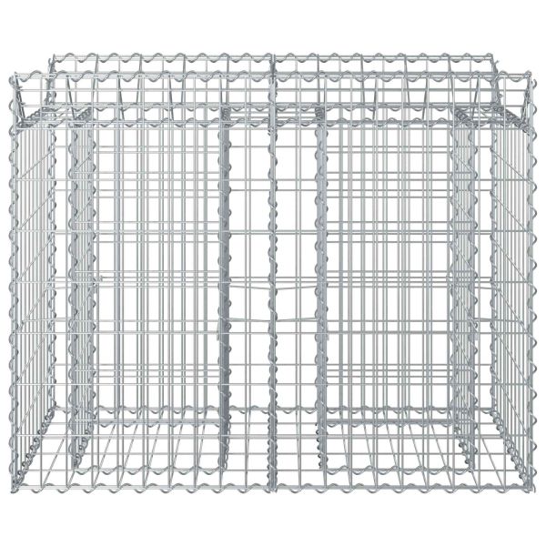 Габиона повдигнато легло Сребрист 100 x 50 x 80 см