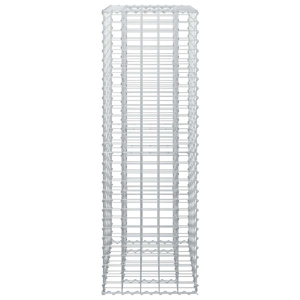 Габиона повдигнато легло Сребрист 50 x 50 x 150 см