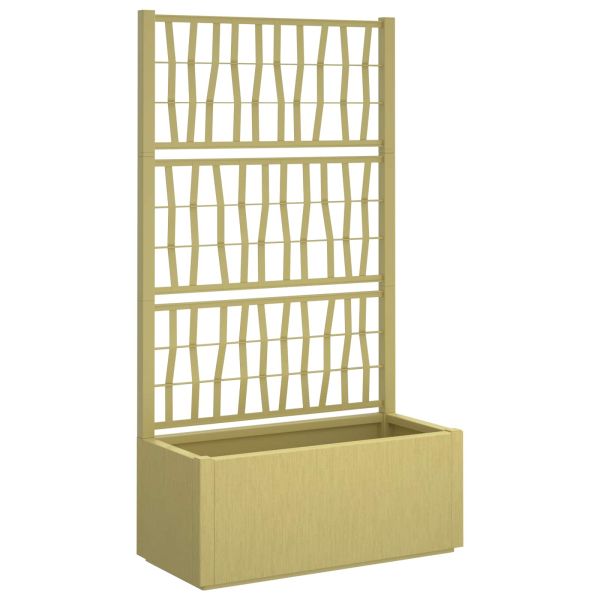 Градинска саксия с решетка Зелен 80 x 36 x 140 см ПП